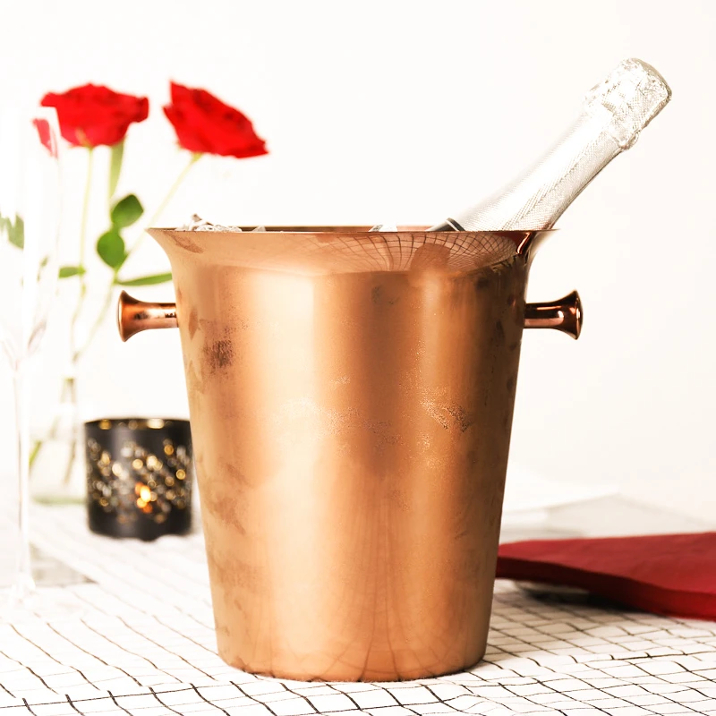 2 л/4 л европейский стиль ведро для льда из нержавеющей стали охладитель вина