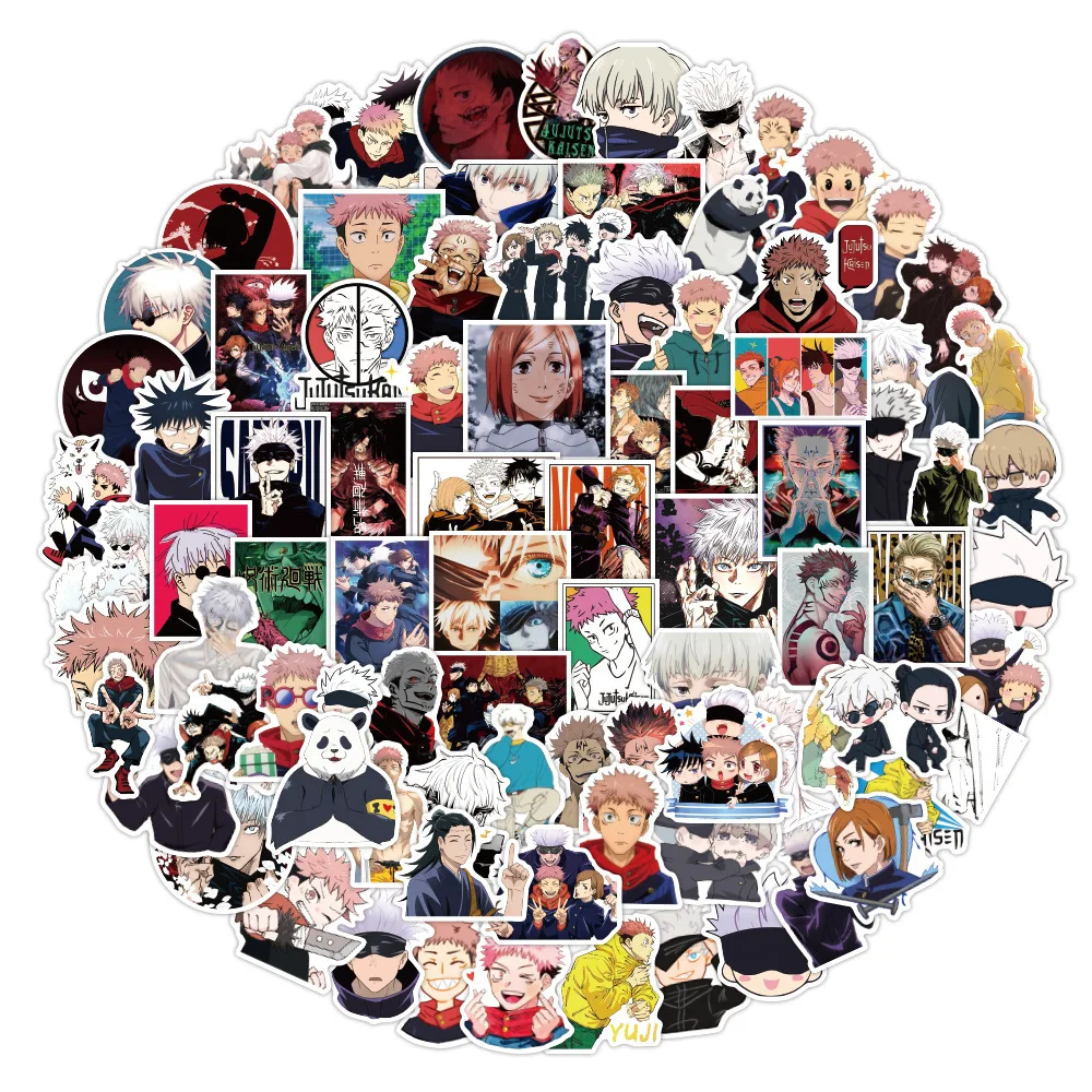 1050100pcs anime jujutsu kaisen stickers laptop guitar luggage fridge phone waterproof graffiti sticker decal kid classic toys free global shipping
