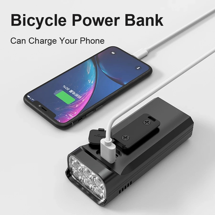 powerful 6t6 bicycle light usb rechargeable 3600 lumen brightest headlight mtb cycling flashlight as power bank bike accessories free global shipping