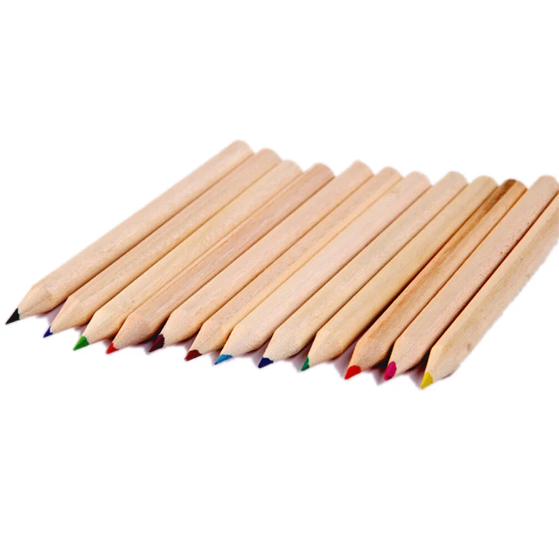 

12 шт./упак. прекрасный мини Цветной карандаш деревянная картина Цветные карандаши с точилка школьные принадлежности канцелярские 12 Цветов