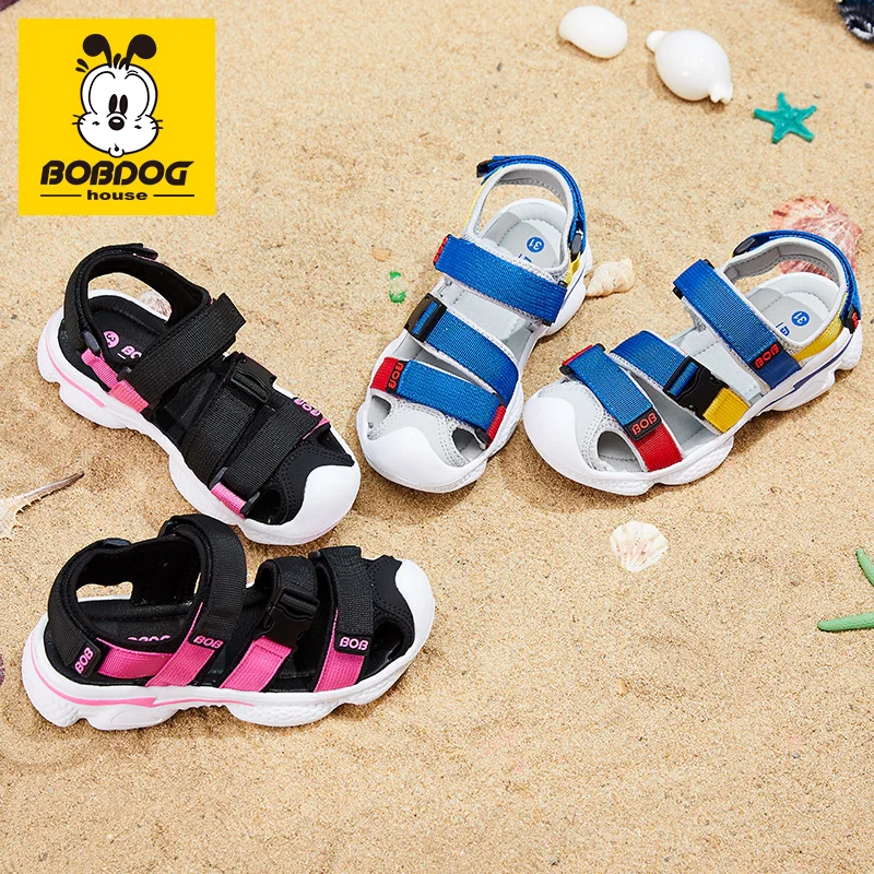 BOBDOG house kid shoes new color matching breathable baby comfortable non-slip casual boys and girls sandals 9211 | Мать и ребенок