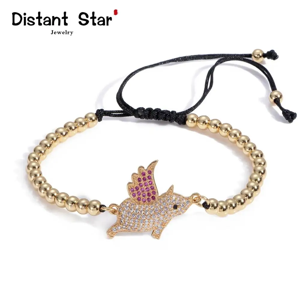 Браслет крылья летящей свиньи высококачественный браслет с подвеской в виде