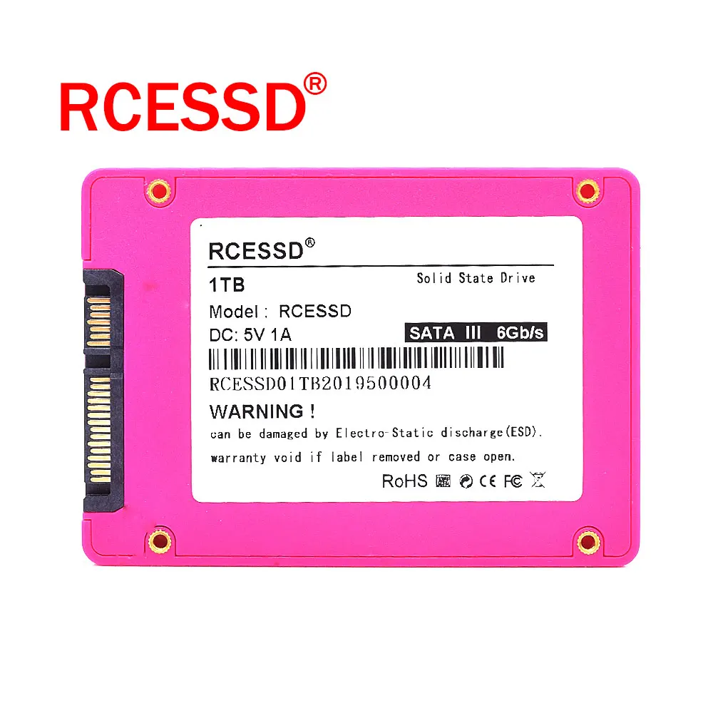 RCESSD пластик 2 5 дюймов SATA SSD 128 ГБ 256 512 1 ТБ Внутренний твердотельный диск для