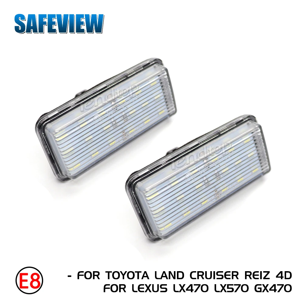 2pcs Canbus LED Bulbs License Plate Number Lamp Car Lights For Toyota Land Cruiser 100 200 Prado 120 Reiz 4D Mark X - купить по