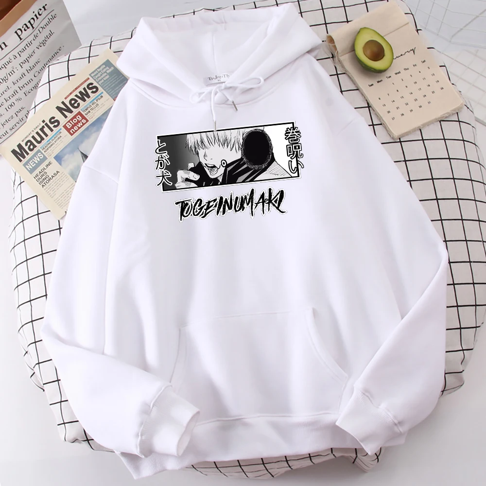 

Jujutsu Kaisen Anime Toge Inumaki Printed Sweatshirt Women Autumn Warm Hooded Casual Soft Hoodies Harajuku Warm Men Sportswear