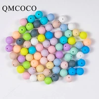 diy 20pcs colorful round fashion silicone baby chew beads for baby newborn teething nursing kids safe food grade pacifier clip