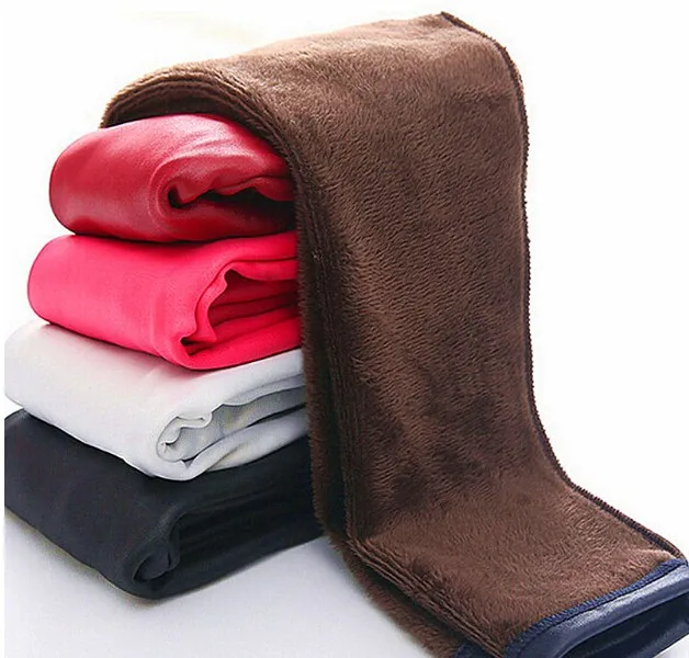 Детские теплые брюки леггинсы из искусственной кожи Леггинсы для маленьких