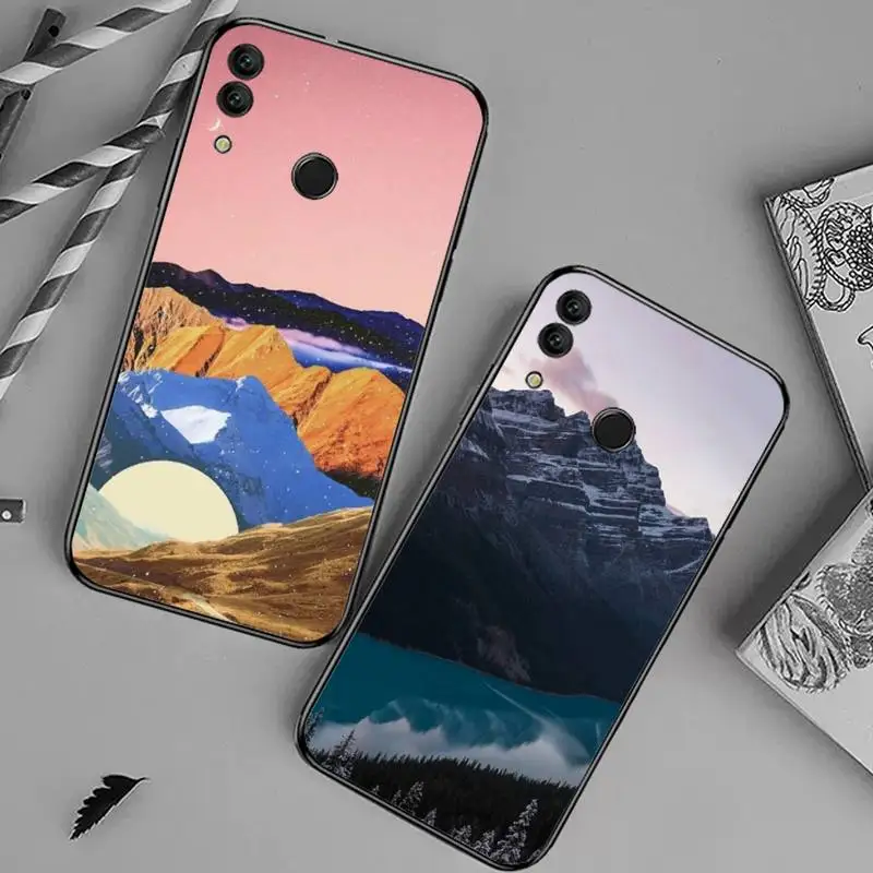 

Aesthetic art mountain scenery Phone Case For Huawei honor Mate 10 20 30 40 i 9 8 pro x Lite P smart 2019 Y5 2018 nova 5t