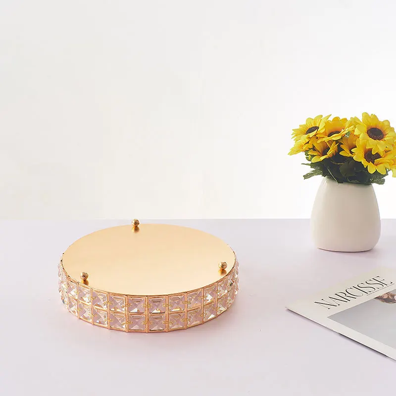 25cm Rhinestone Crystal Cosmetics Storage Tray Home Dessert Holder Snack Candy Fruit Dish | Дом и сад