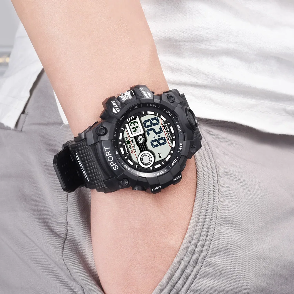 Армейские часы марки Watces с цифровой подсветкой Relogio Masculino мужские военные