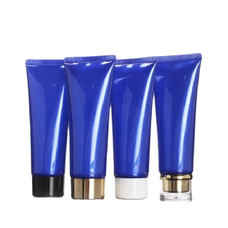 Голубая Пластиковая мягкая тюбик бутылка 100 мл косметический крем гель образец