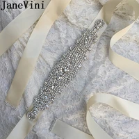 janevini rhinestone bridesmaid bridal sash wedding belts ribbon beaded crystal bride women formal dress stone belts accessories