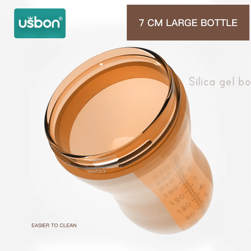 Usbon бутылочка для кормления силиконовая детская соска груди воды молока с