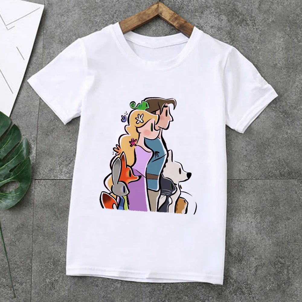 

Aesthetic Art Cute Princess Print Womens Clothes Cartoon Disney T-shirt Fashion Young Style Female Summer Shirt Short Sleeve