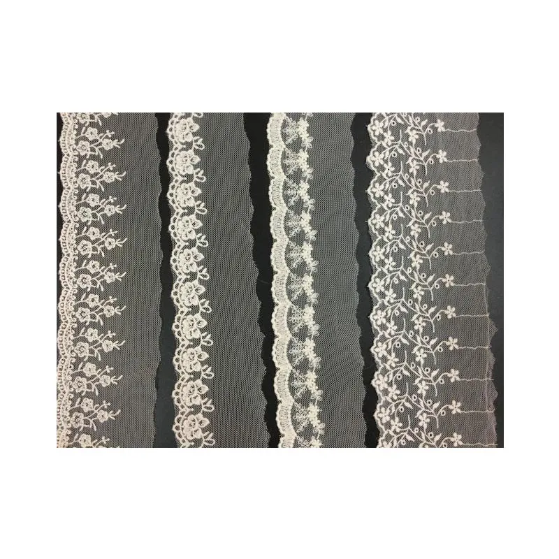 02 сетчатая вышивка кружева белый хлопок сетка аксессуары | Дом и сад