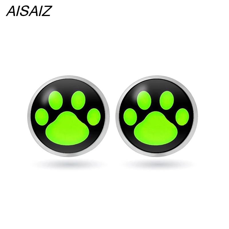 10pair/lot Hot Stud Earrings glass Circle Animal for Girls Cat Anime Jewelry Christmas gift | Украшения и аксессуары