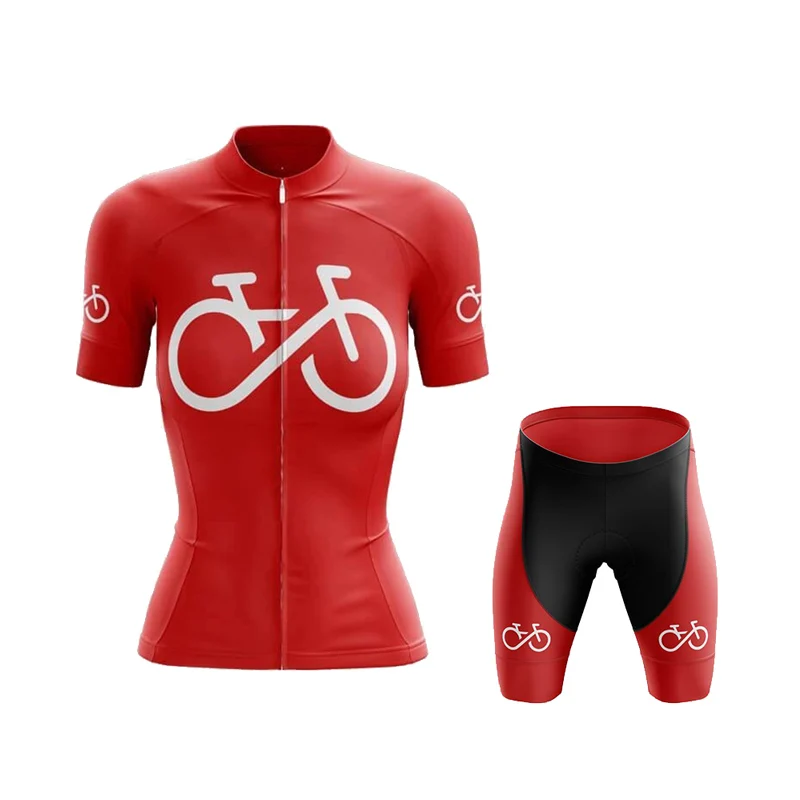 

2021 Summer Women Cycling Clothing Breathable Fashion Lady Pink Bike Jersey Sets Pro Team Bicycle Wear Tenue Cyclisme