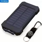 Внешний аккумулятор на солнечной батарее с 2-мя USB-портами, 30000 мАч