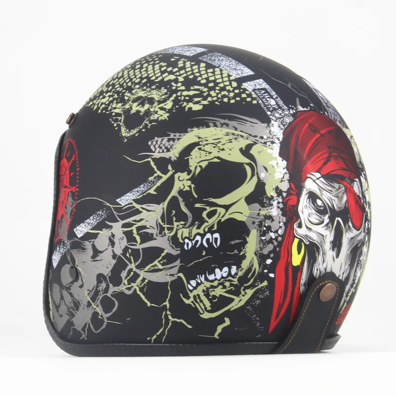 

Four seasons retro helmet personality classic helmet electric car 3 / 4 half helmet ocean cruising pedal helmet male