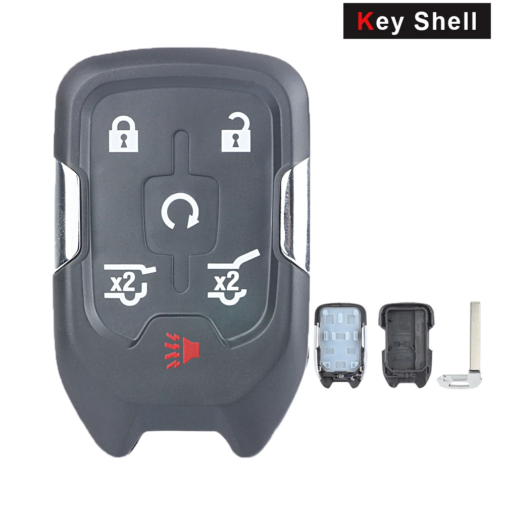 

KEYECU 3/4/5/6 кнопочный Smart Prox удаленный ключ чехол-брелок для Chevrolet Suburban Tahoe GMC Acadia Terrain HYQ1AA