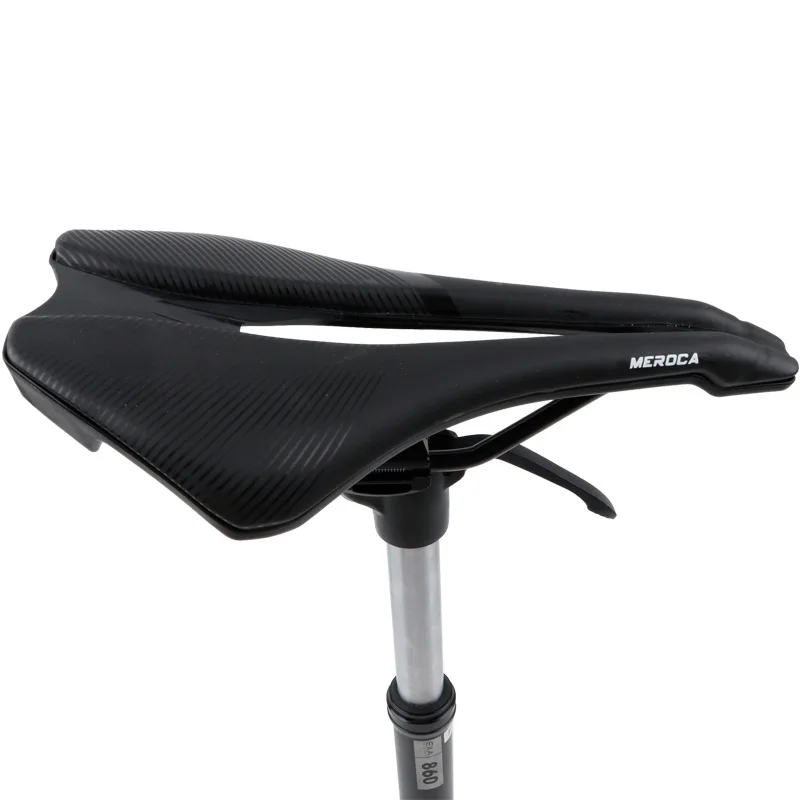 

MEROCA MTB Mountain Bike Road Bicycle Cushion Comfortable Saddle Hollow Big Butt Short Nose Seat Black