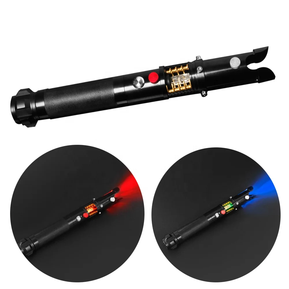 

RGB 16 Color Changing Laser Lightsaber Force FX Light Sword Crystal lightsaber With Blade Metal Hilt PC Blade For Heavy Dueling