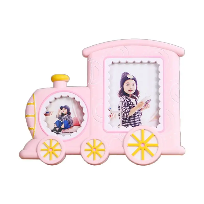 Детская мультяшная фоторамка в форме поезда для новорожденного возраста