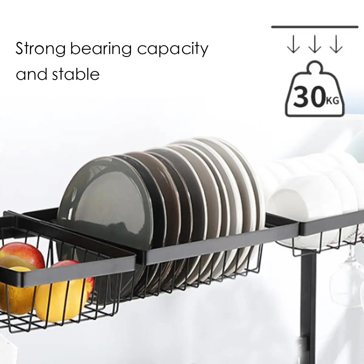 

7pcs detachable drain rack kitchen shelf stainless steel multifunctional storage rack sink rack dish knife storage large size