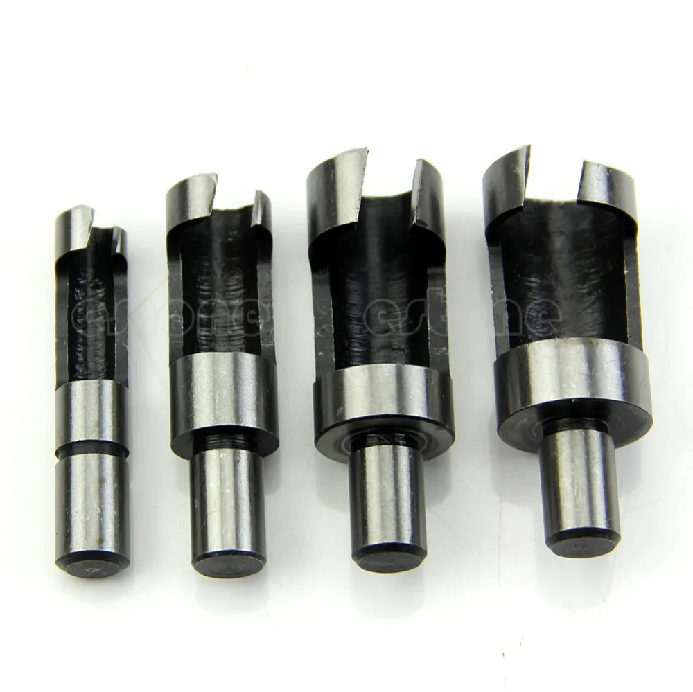 

2020 New New DIY 4pcs Carbon Steel Wood Work Plug Cutter Cutting Power Tool Drill Bit Set