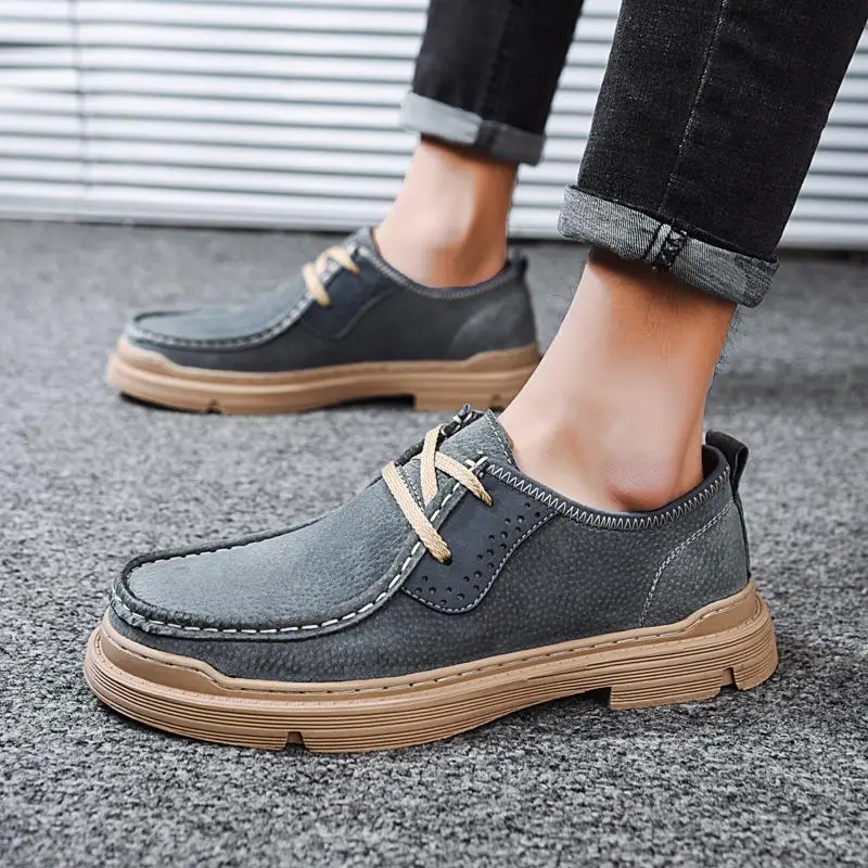 

Men suede Leather Shoes Fashion Men oxfrods Comfortable round Toe Business Shoes fashion Black Men Dress Shoes Soft Men Shoes