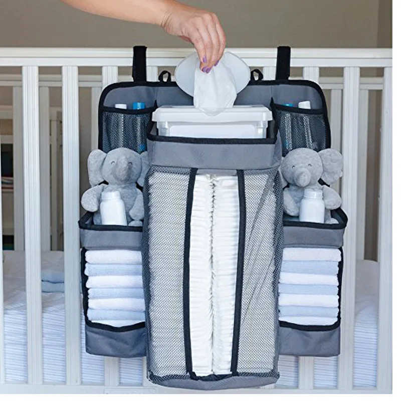 

Multifunctional Oxford Portable Baby Bed Hanging Storage Bag Toy Diapers Pocket Bedside Organizer Infant Crib Bedding Set