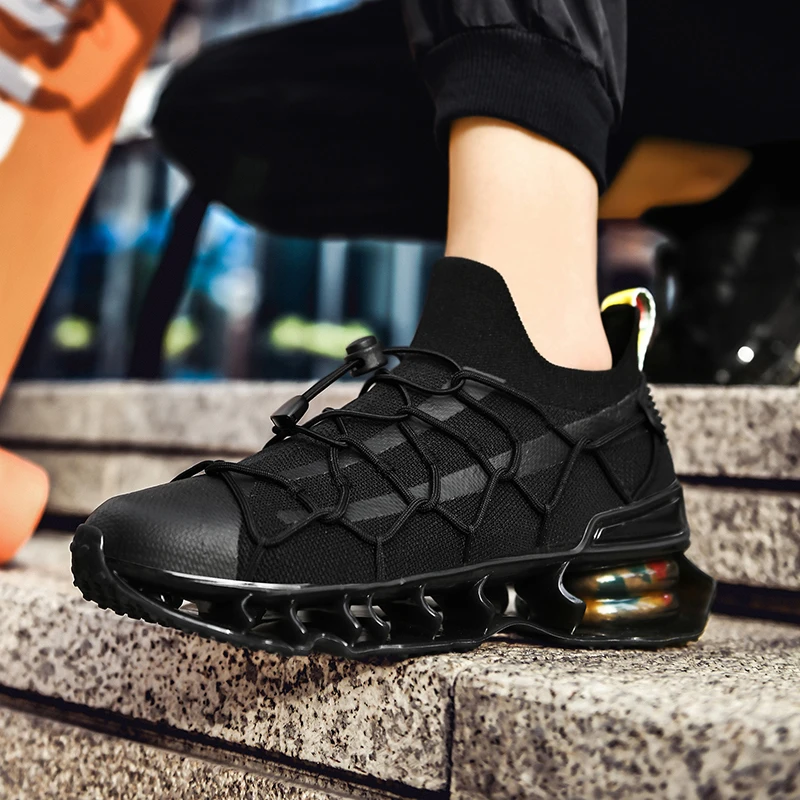 

Eihort Men's TPU Running Shoes Comfortable Breathable Elastic Band Sneakers Non-slip Wear-resistant Sports Shoes Casual Shoes 44