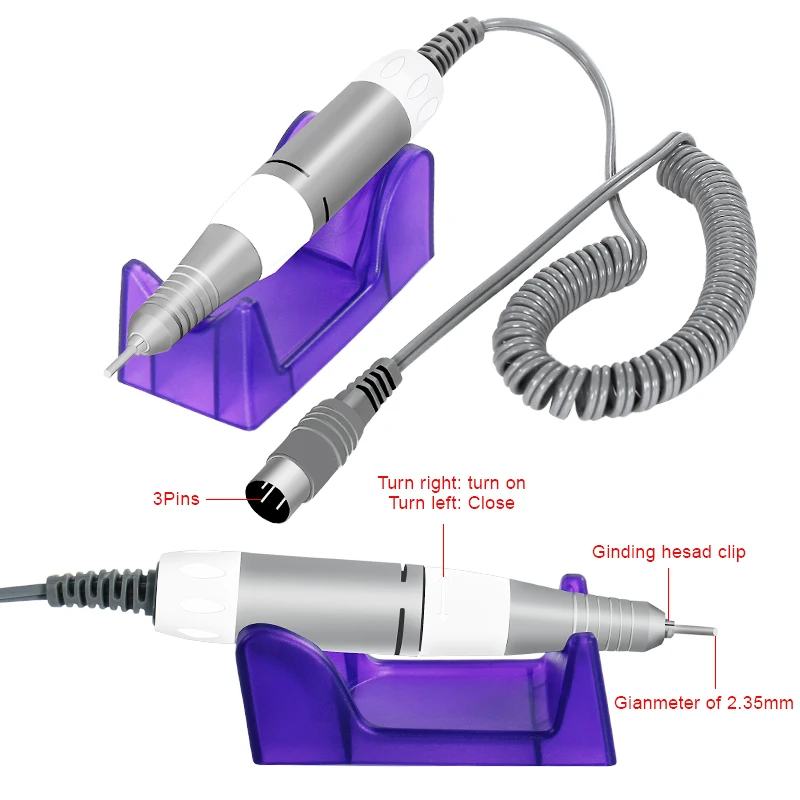 Фрезер Электрический для маникюра и педикюра аппарат 35000 об/мин аксессуары