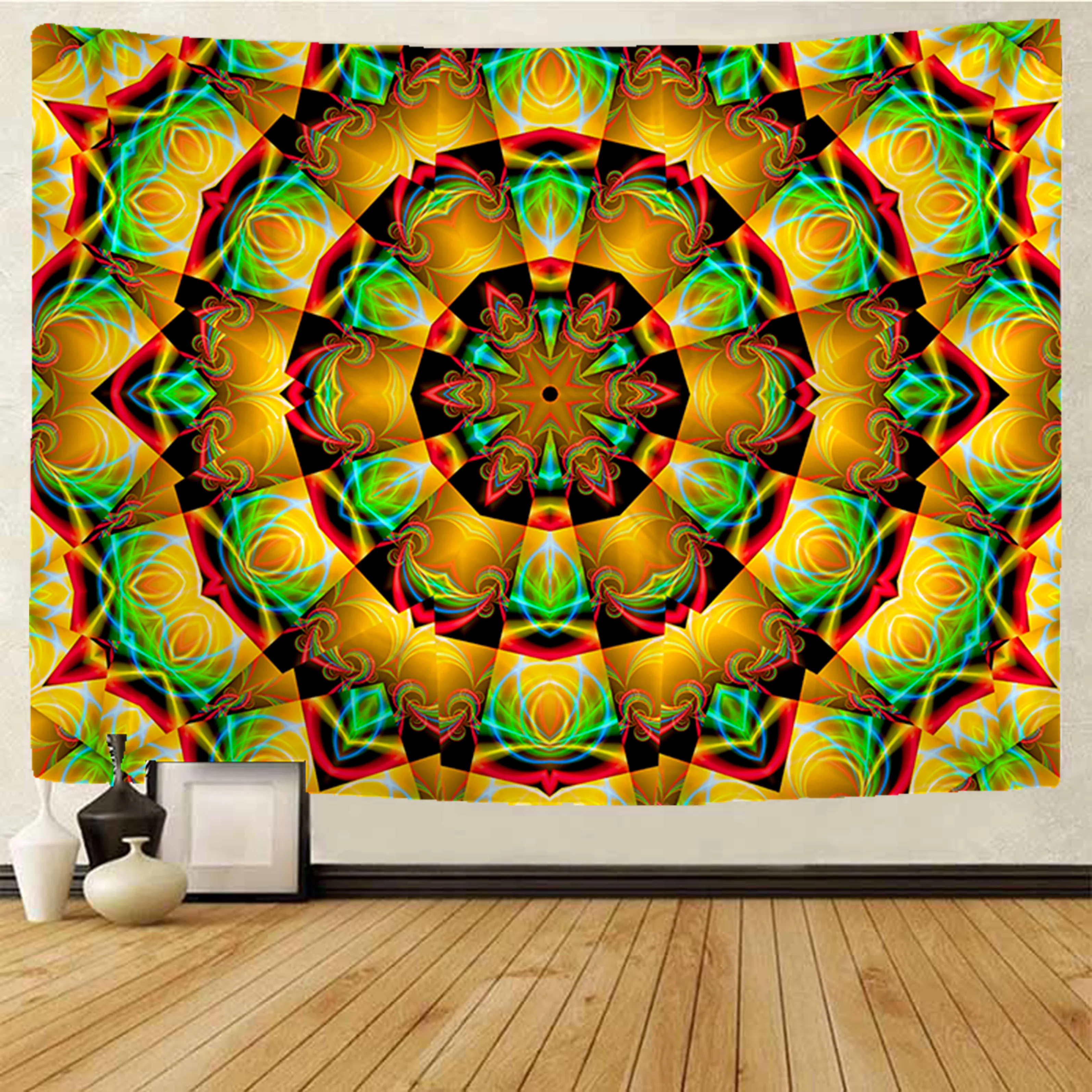 Индийская психоделическая сцена Мандала домашнее художественное украшение