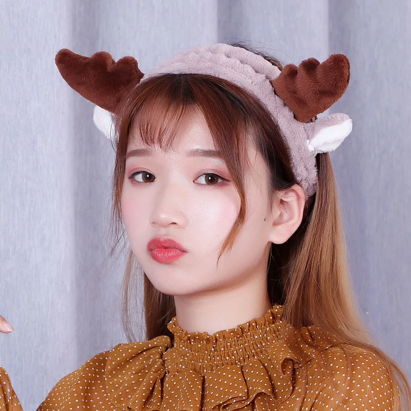 Новый повязка на голову для девочек макияж лица с повязкой милый в виде оленьих