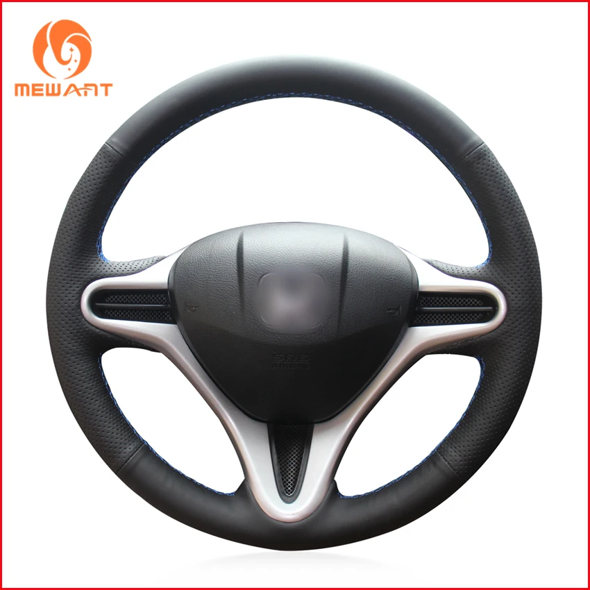 MEWANT черная искусственная кожа фотосессия для Honda Fit 2009 2013 City Jazz 2010 2014|Чехлы на руль|