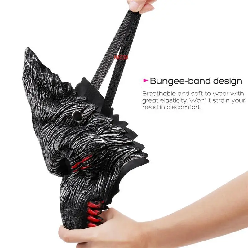 Маска таинственного оборотня на Хэллоуин маска волка голова костюм для