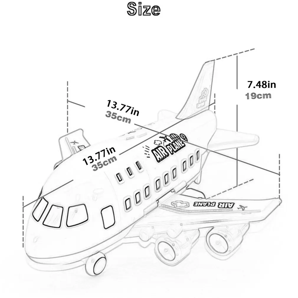 

Airplane Toys For Children Large Storage Transport Aircraft With Alloy Truck Truck Vehicle Airliner Car Toy Gift For Kid