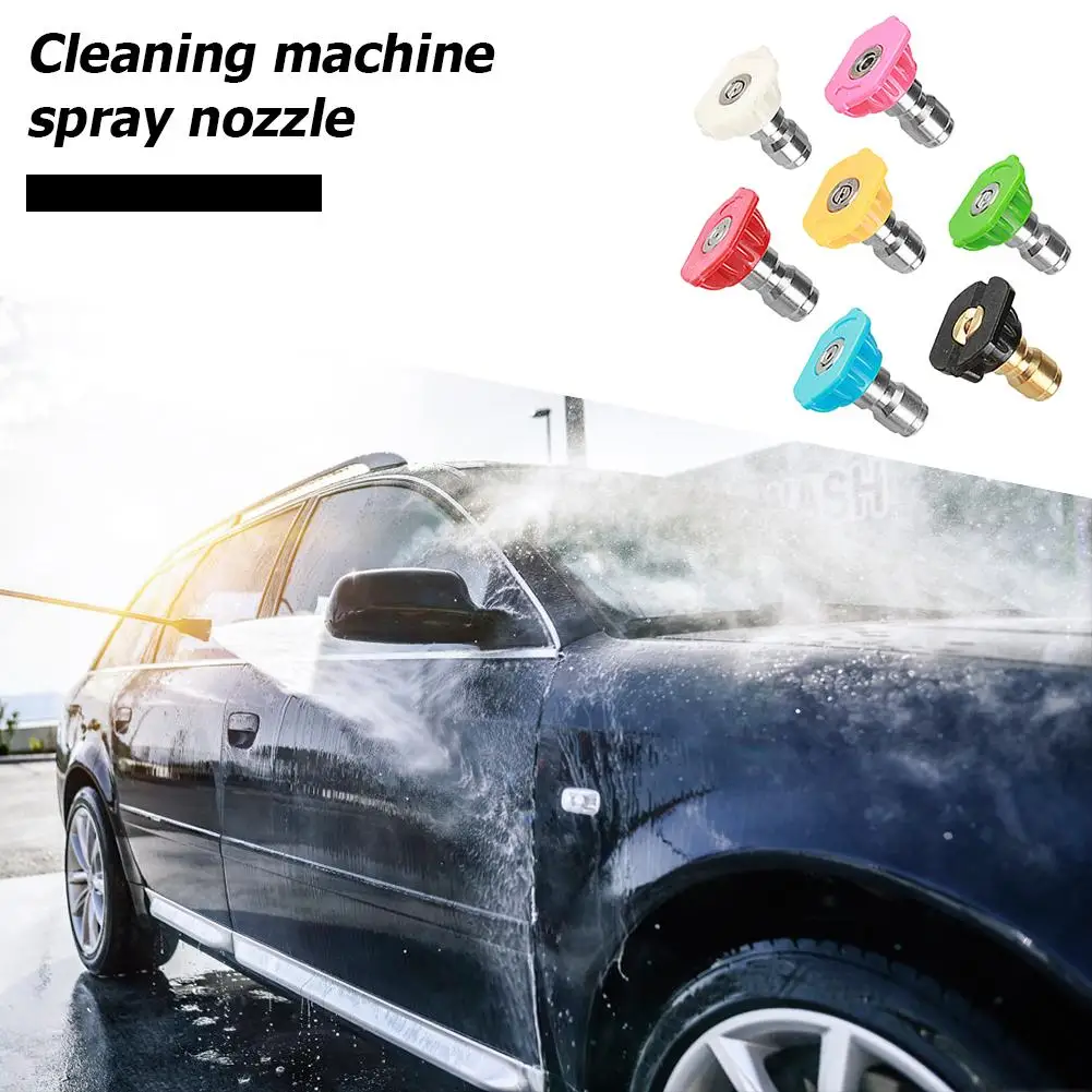 

7pcs Pressure Washer Car Snow Foam Lance Spray Nozzles Tip 7 Color Cleaning Tool High Speed Rotation Increases Intensity
