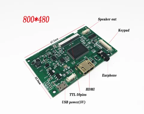 Плата драйвера, контроллер ЖК-экрана HDMI Для Innolux AT070TN90 AT090TN10 AT070TN93 AT080TN52, Micro USB, 50 контактов с сенсорным экраном GT911