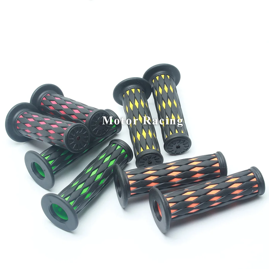 1pair Universal Motorcycle Hand Grips Rubber Handle Bar 7/8&quot 22mm for Honda KAWASAKI Yamaha Suzuki DUCATI KTM Vintage Cafe Racer |