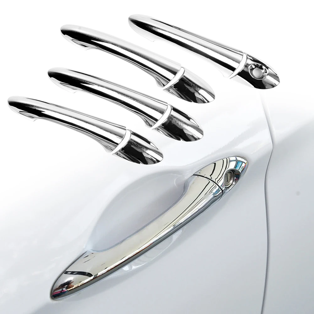 

4 комплекта хромированная дверная ручка Крышка отделка литье подходит для Hyundai Sonata I45 YF 2011 2012 2013 2014