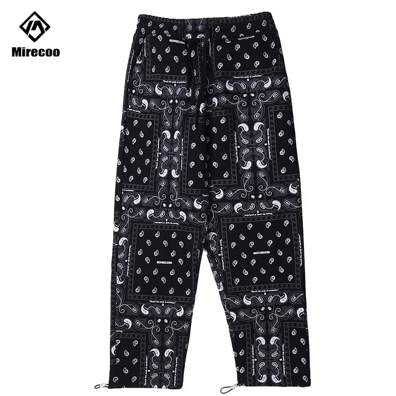 Флисовые Мужские штаны с принтом смайлика Пейсли забавные шаровары в стиле хип