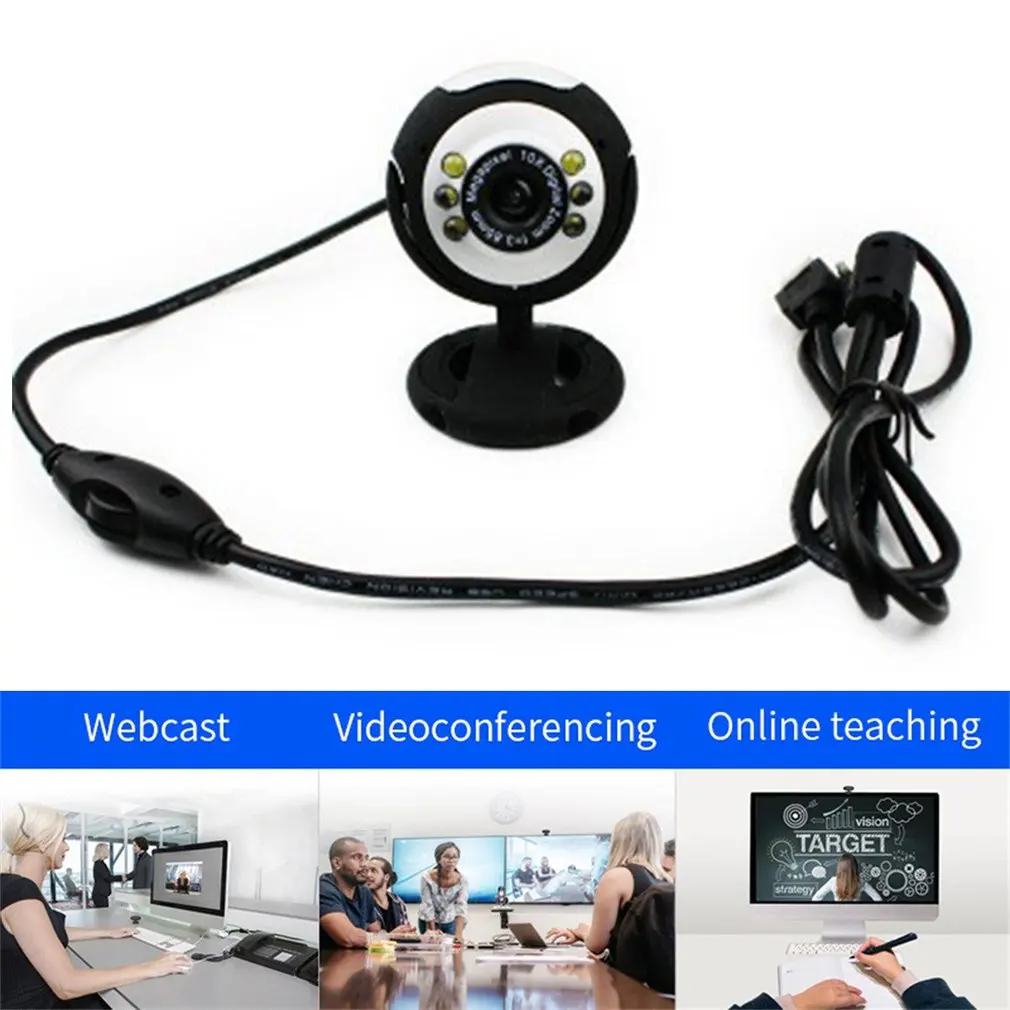 

480/720/1080P HD Webcam Portable USB Computer Auto-Focus Camera With Mic For Computer PC Rotatable Video Recording Webcams