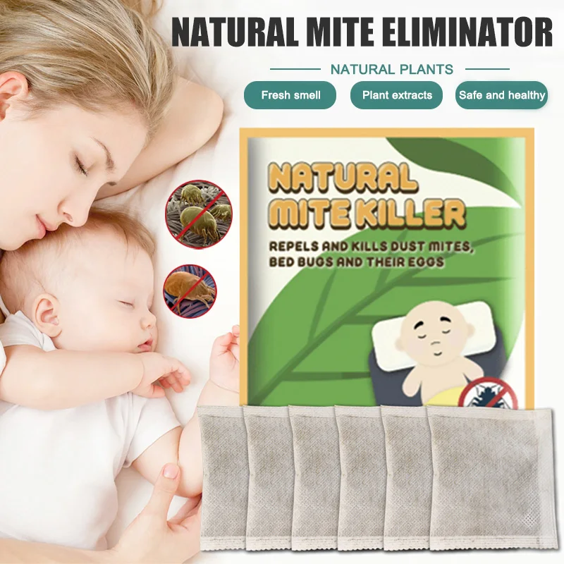 

Household Mite Eliminator Bed Bug Killer Repels Mites for Bedding Couches Carpet 6Pcs/pack SMJGood