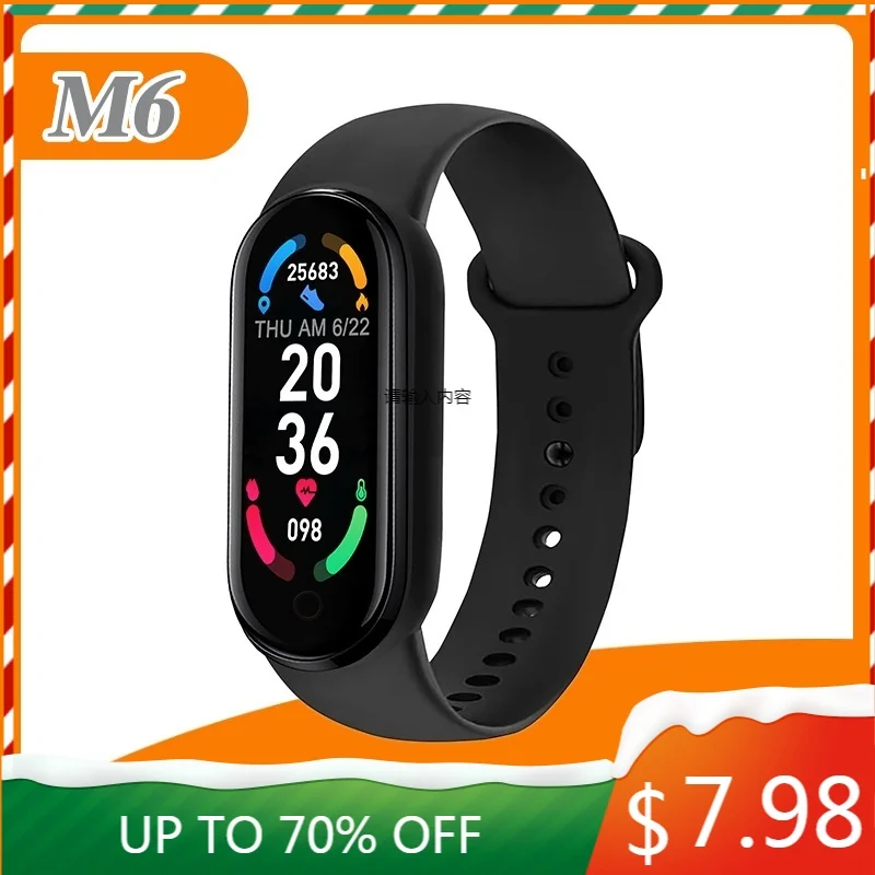 

Смарт-браслет M6, спортивные часы, фитнес-трекер, подходящий для ios, Android 6, смарт-браслет