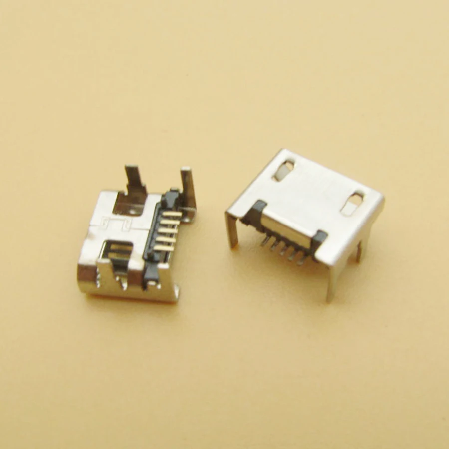 50 шт. разъемы Micro USB 5-контактный разъем usb 4 фута 5 контактов konektor mikro ekor pengisian