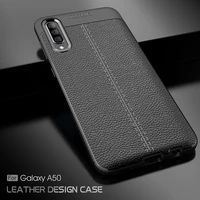 for samsung galax a50 case luxury leather shockproof tpu phone case silicone bumper phone shell case for samsung a 50 cover