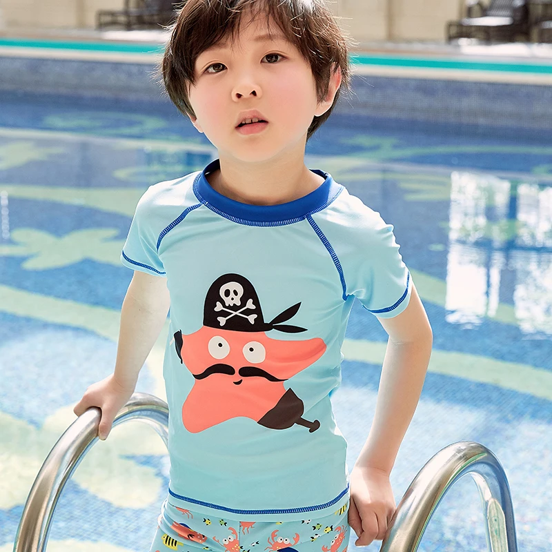 

Милый детский купальник, быстросохнущие корейские детские плавки с рисунком из мультфильма, Летние плавки для мальчиков, 2019