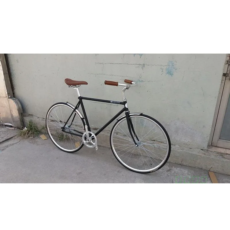 Ретро велосипед серебристого цвета 700C с фиксированной передачей Велосипед